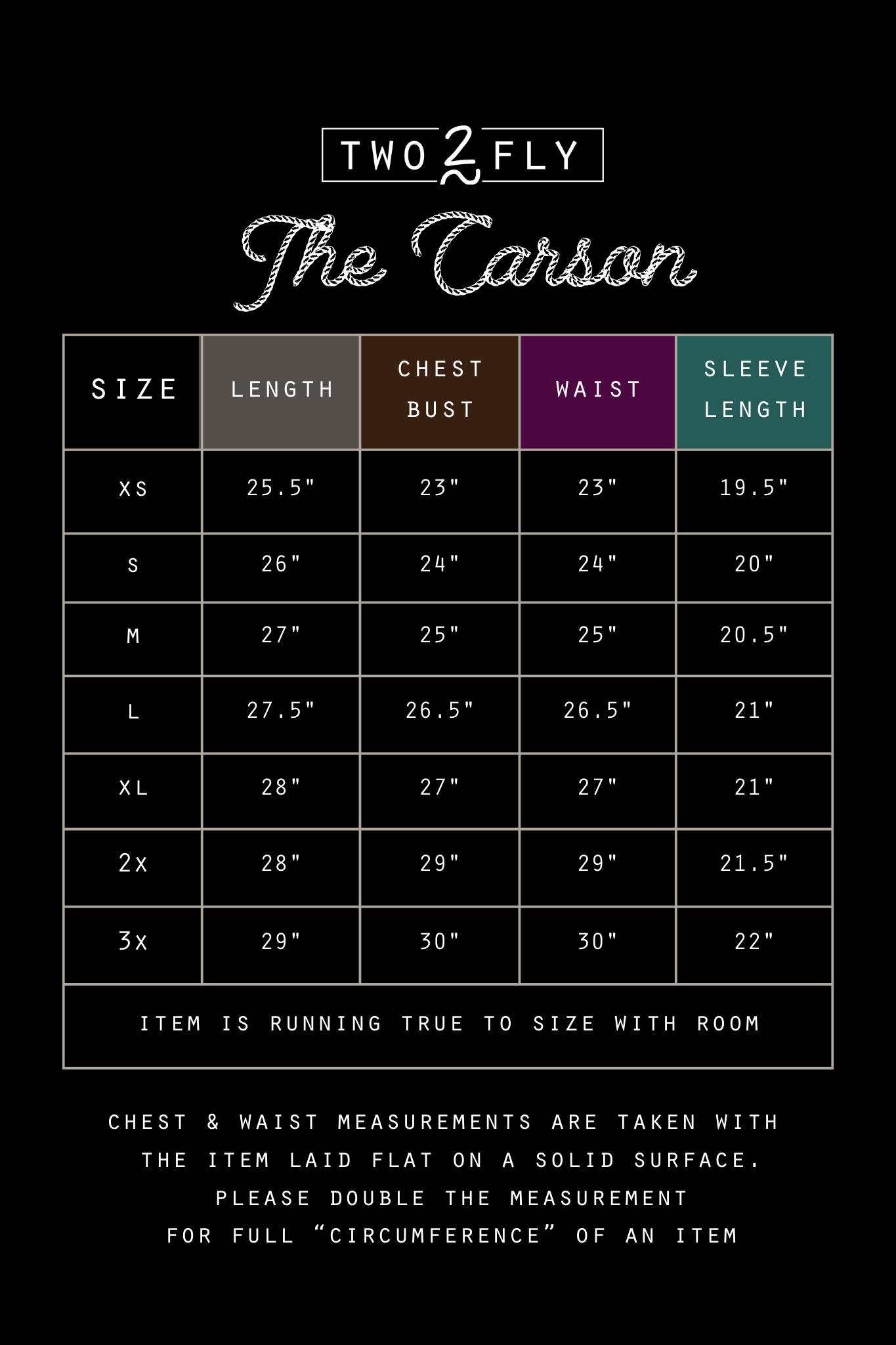 THE CARSON [MISSING SIZES]