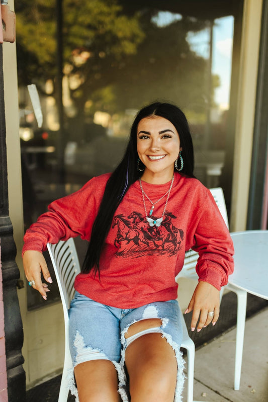 Cowgirl Rider Graphic Sweatshirt