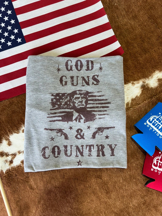 God, Guns and Country Trump Graphic Tee