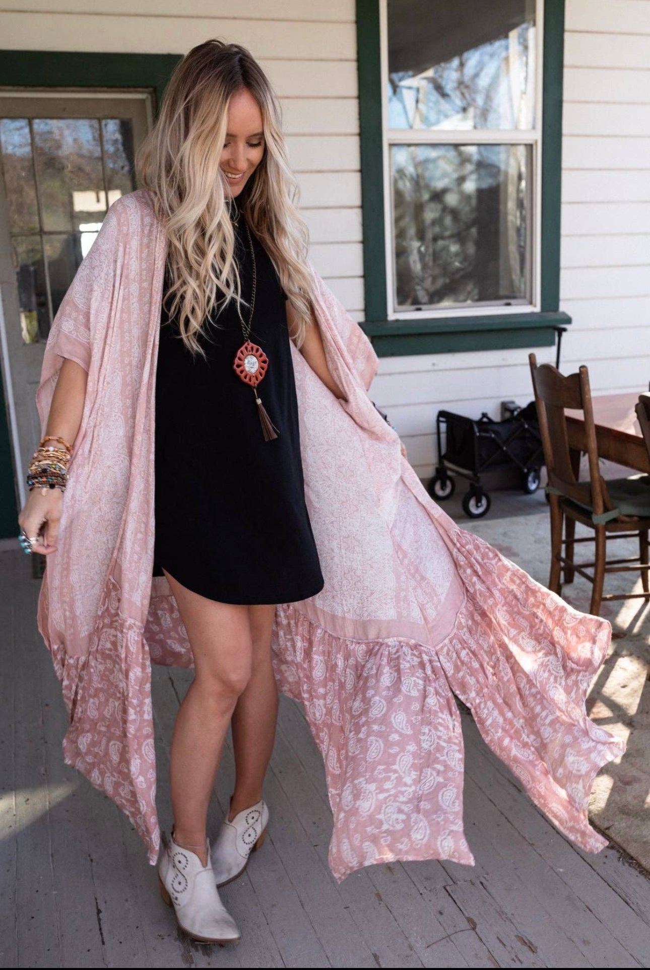 Paisley Pink Duster