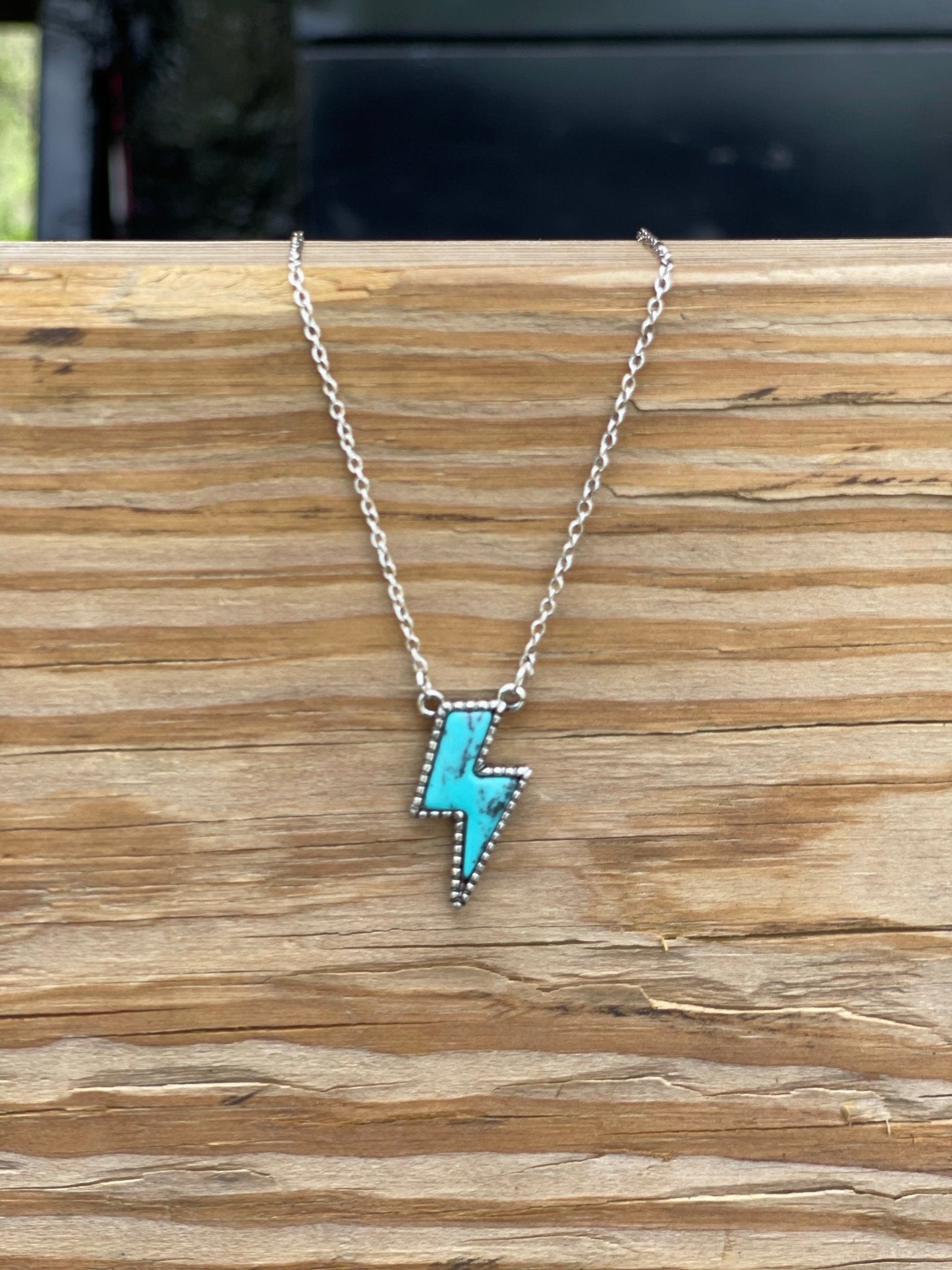 Lightning Bolt Stone Necklace