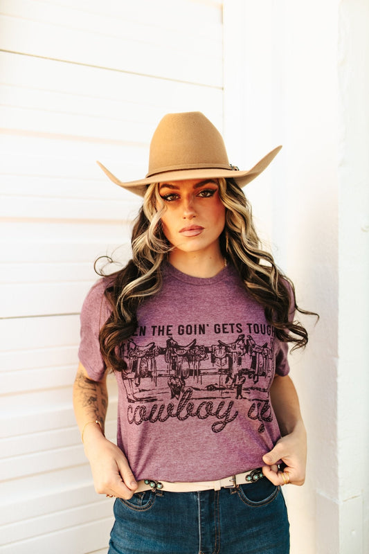 Maroon Cowboy Up Graphic Tee