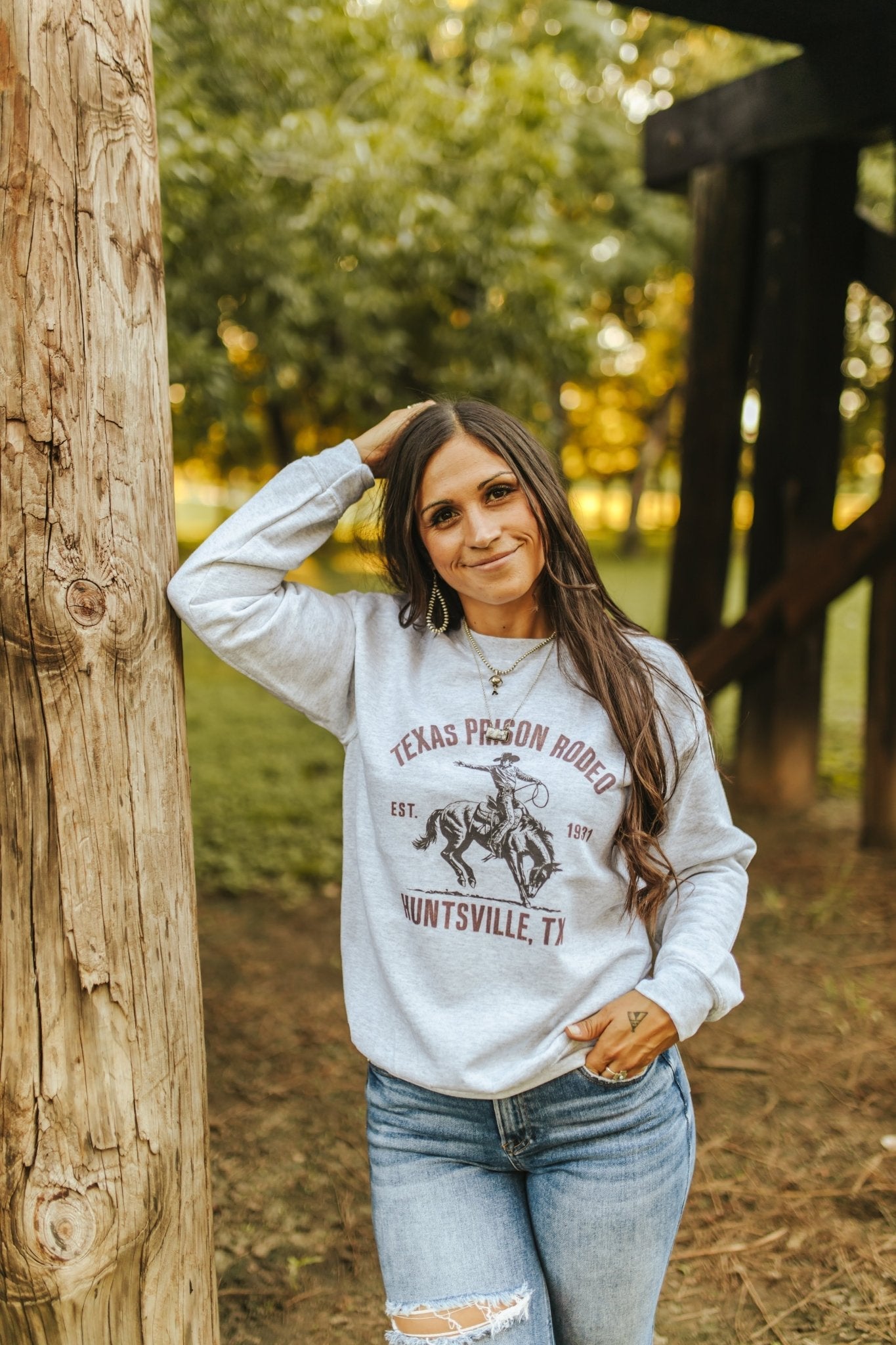 Texas Prison Rodeo Graphic Sweatshirt