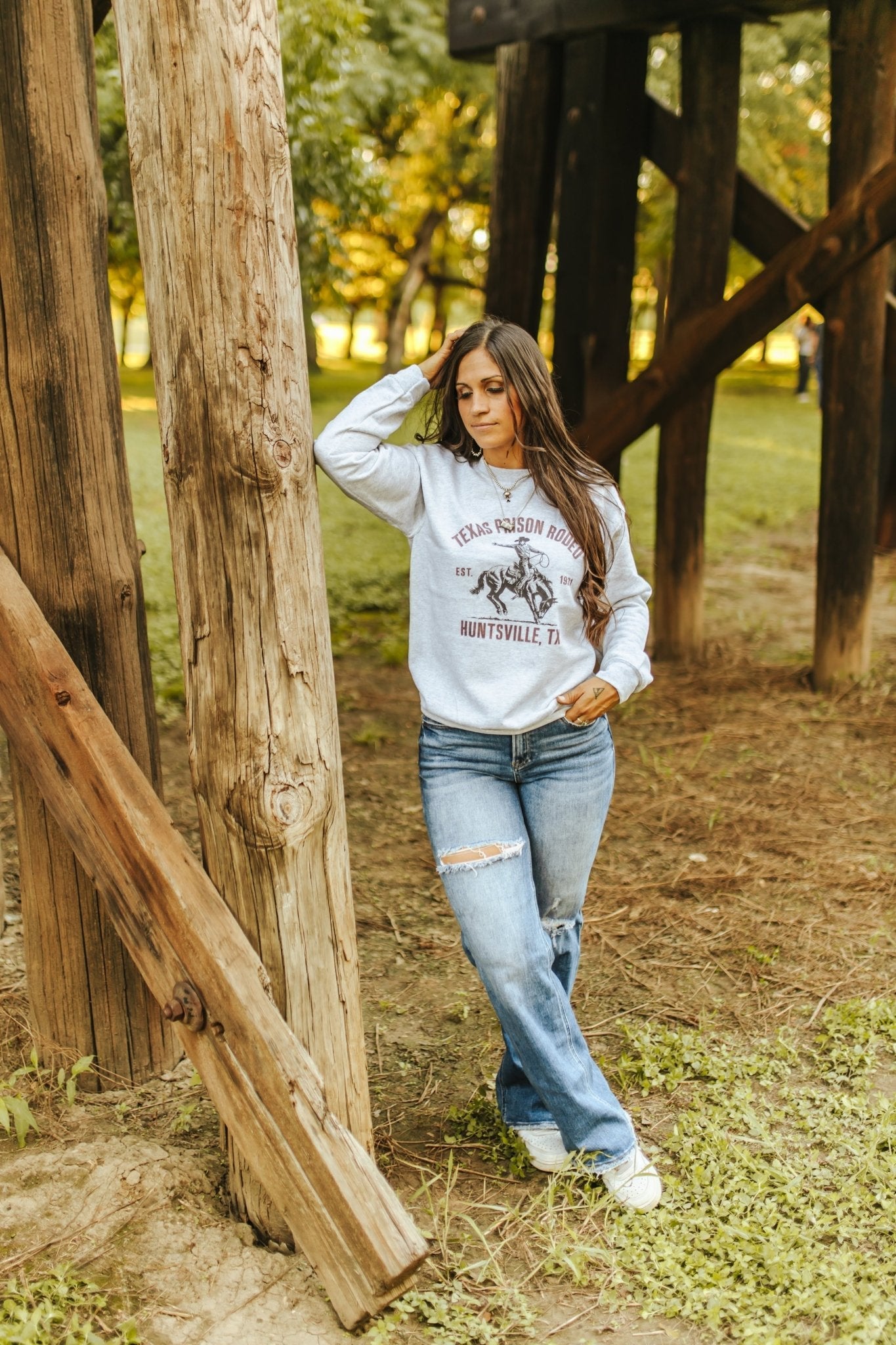 Texas Prison Rodeo Graphic Sweatshirt