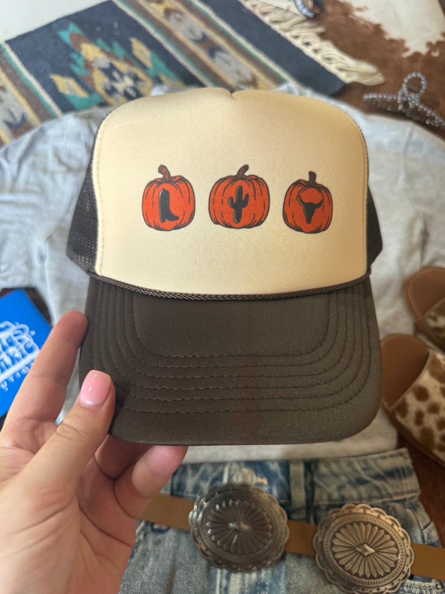 Western Pumpkins Trucker Hat