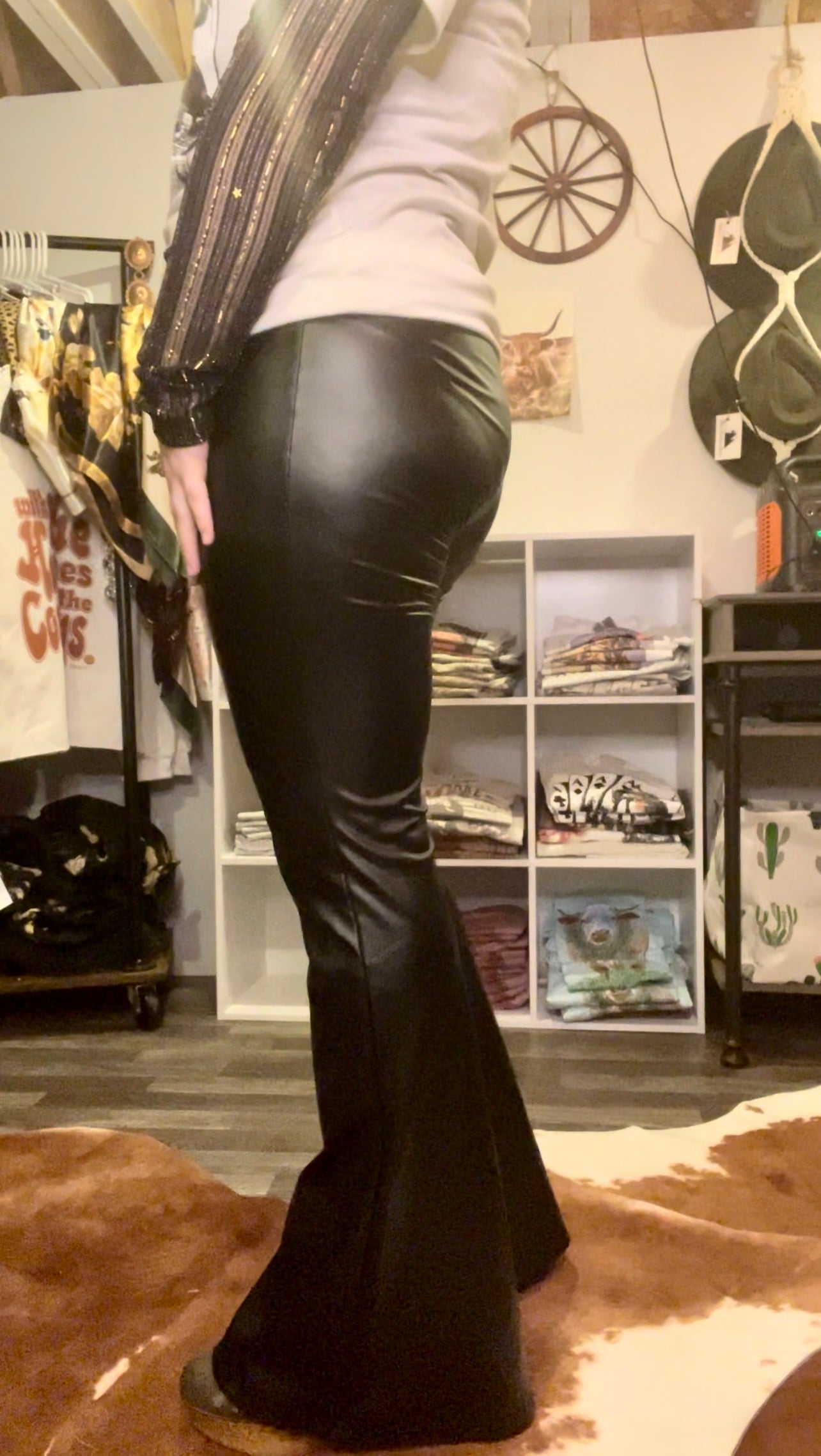 Leather flares